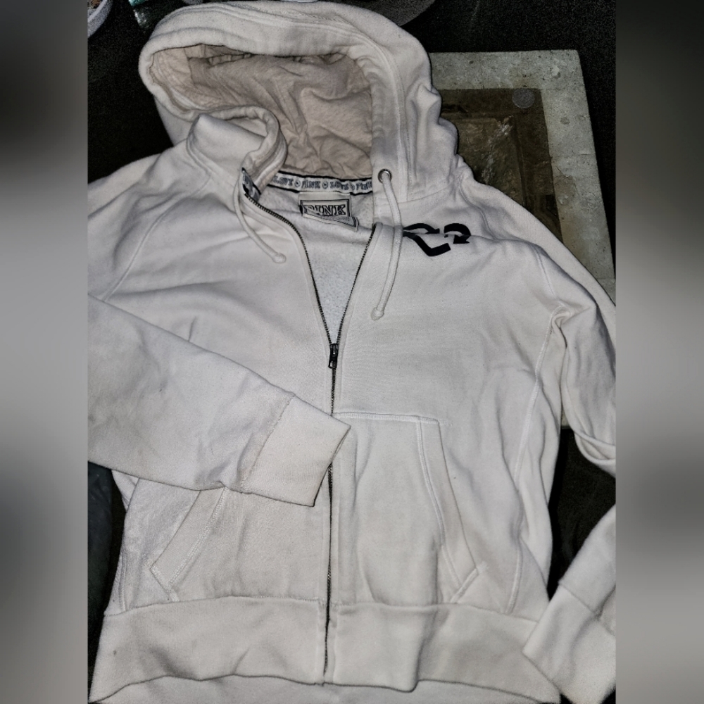 Victoria's Secret Pink Chrome earth zipper hoody